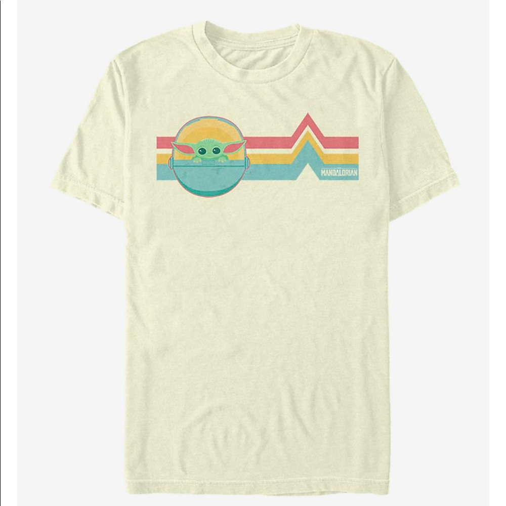 Star Wars Mandalorian The Child Retro Stripes tee